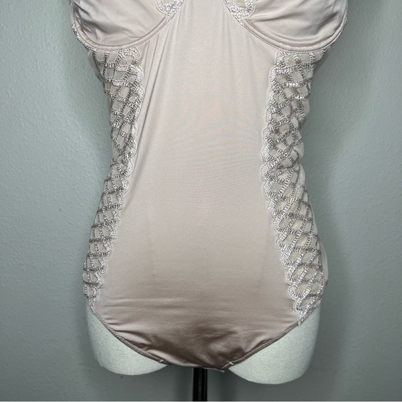 Cosabella Nude Envy Underwire Teddy & VS Black Lace Very Sexy Plunge Bra 36C - Picture 6 of 14